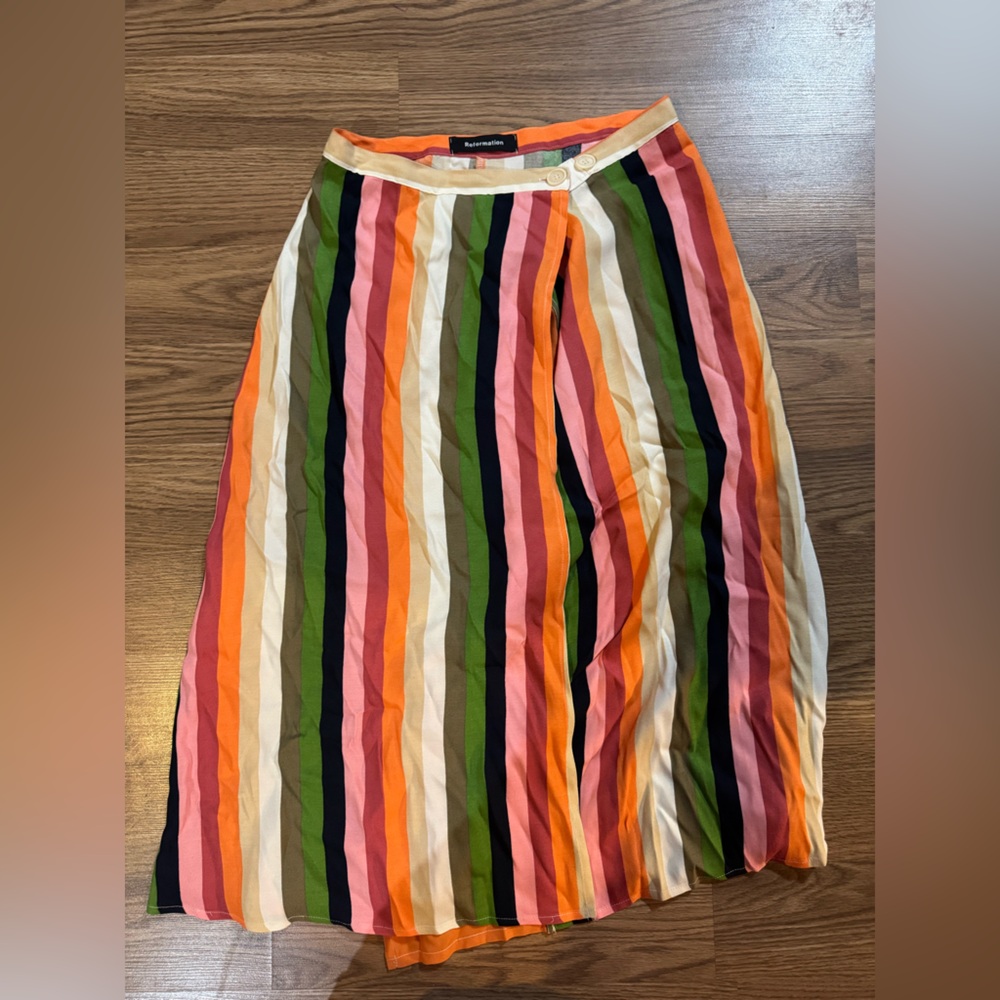 Reformation Multicolor Striped  Skirt